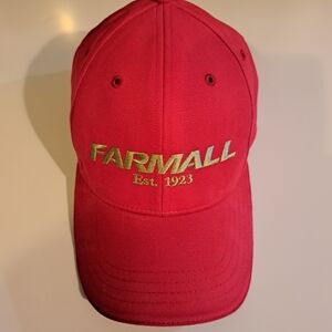 Farmall Case IH Red Cap with Gold Embroidery Like New Adjustable Strap
